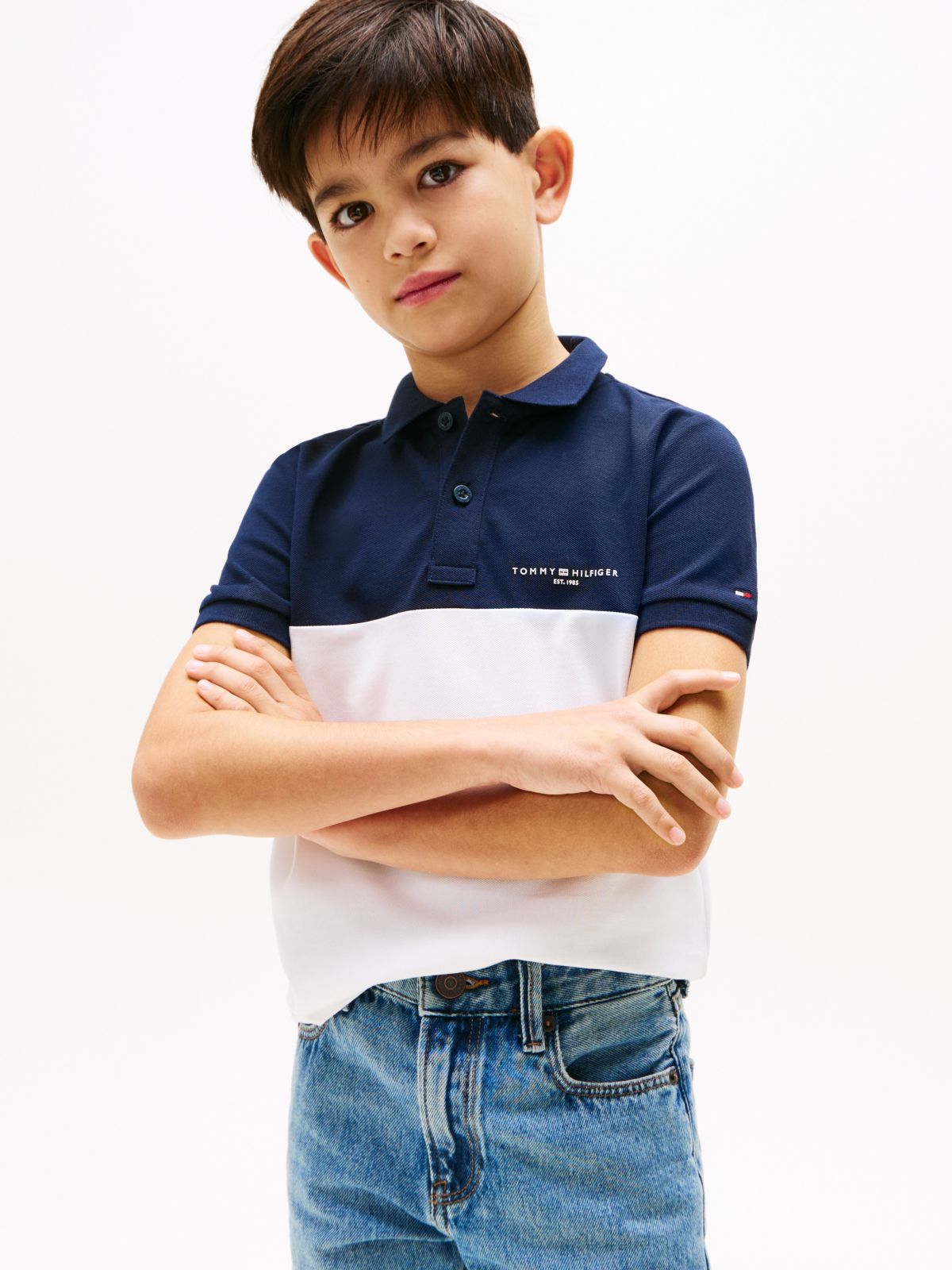 Dark Night Navy / White colorblock