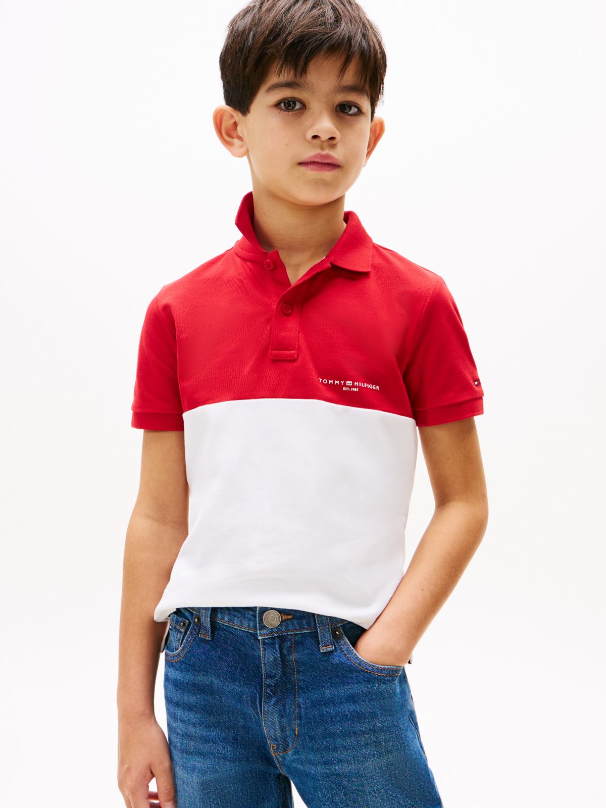 Primary Red  / White colorblock