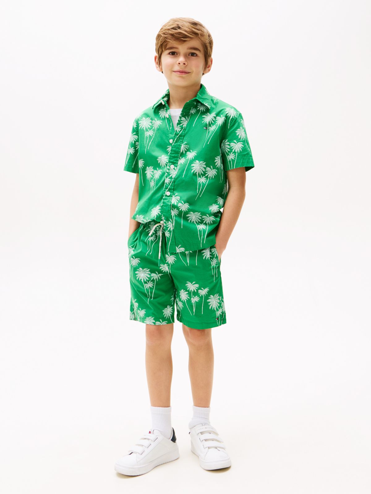 Green Palm Print