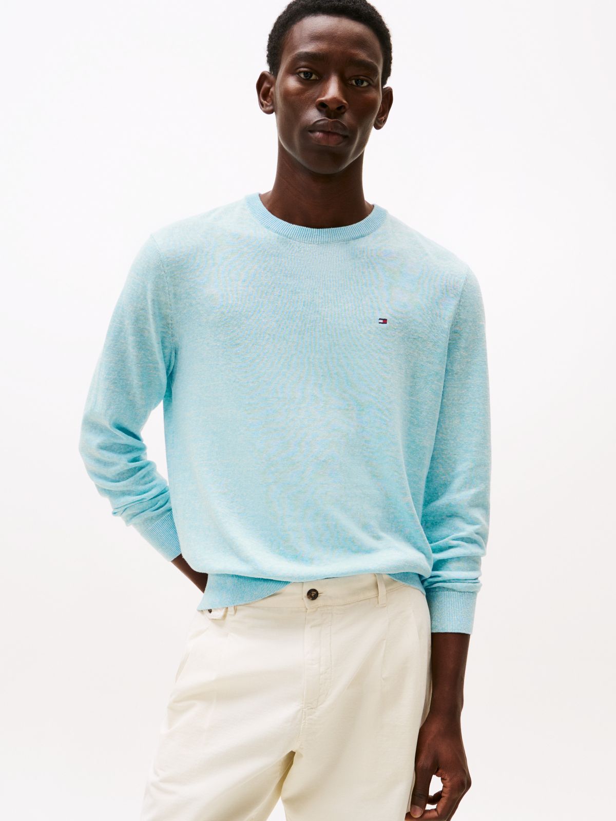 Breezy Blue/Ivory Petal Mouline