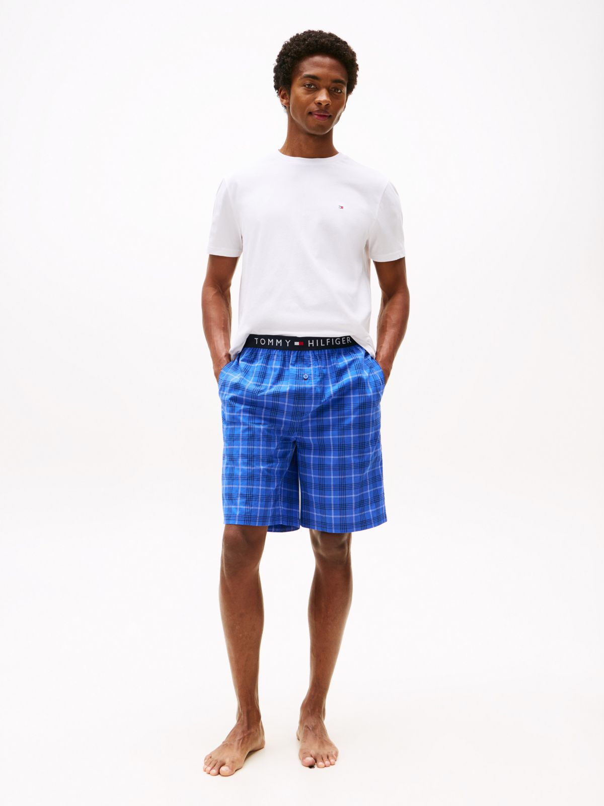 White / Grid Plaid