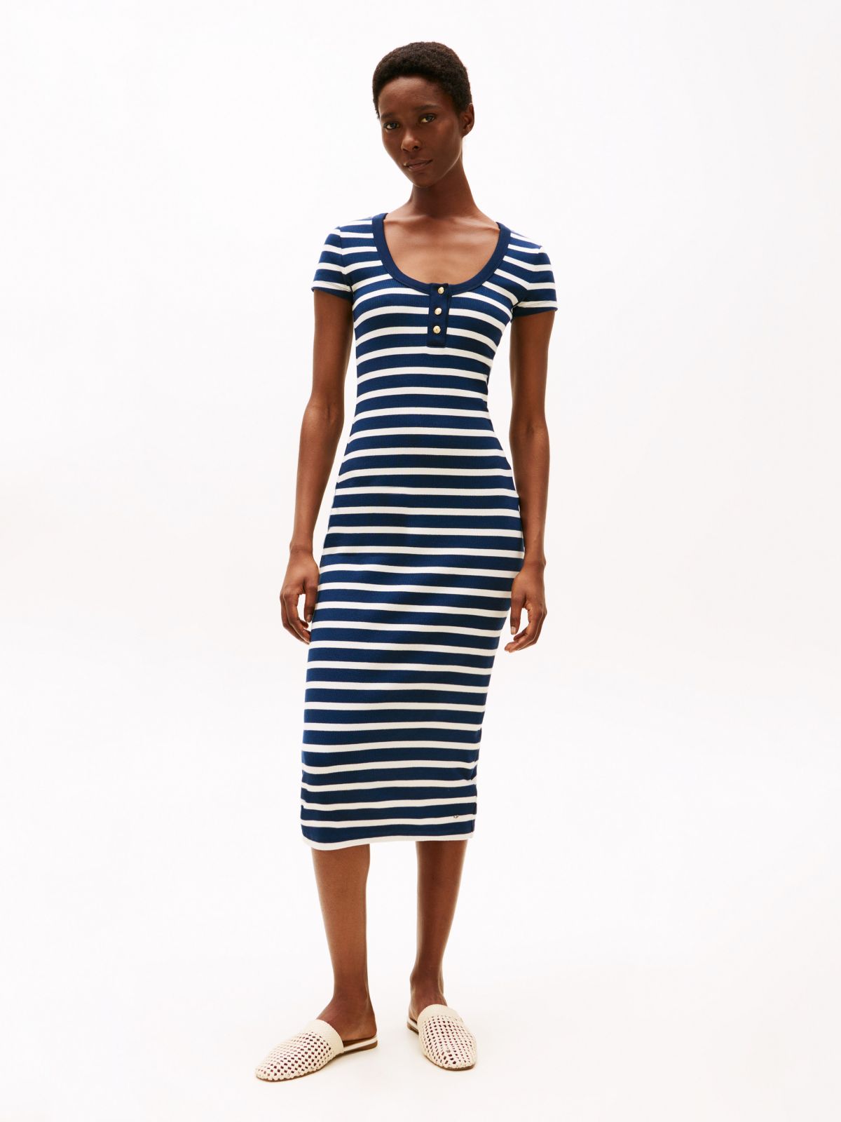 Dark Night Navy / Calico Stripe