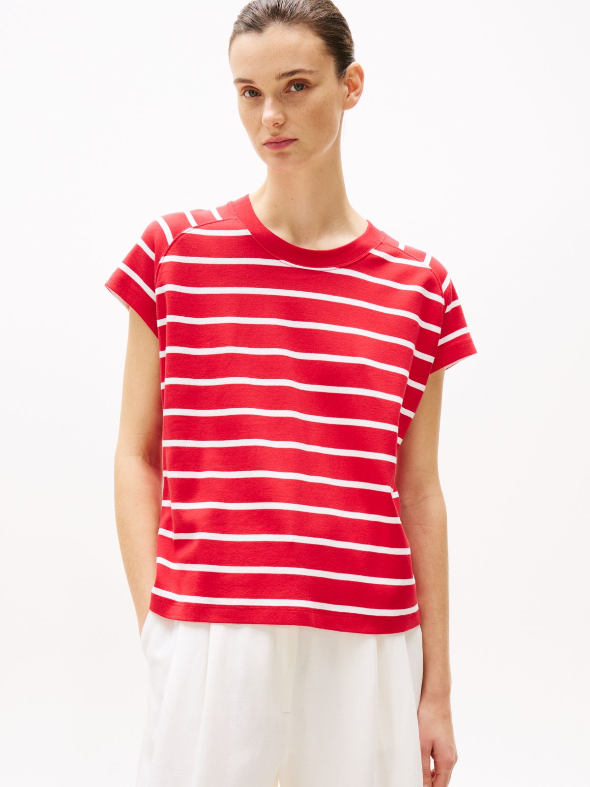 Primary Red / Ecru Stripe